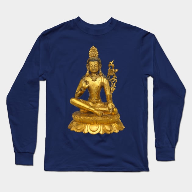 Seated Avalokiteshvara, the Buddha of Infinite Compassion Long Sleeve T-Shirt by AlexMir